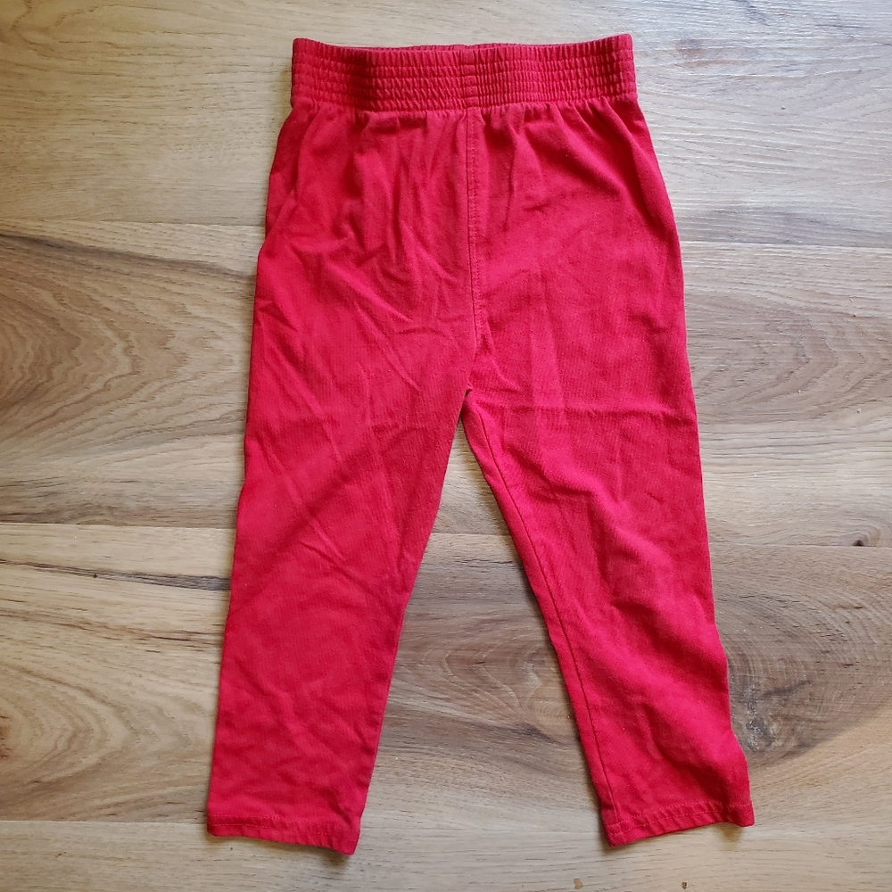 Garanimals 3T Boys Red Cotton Blend Pants Bottoms Joggers